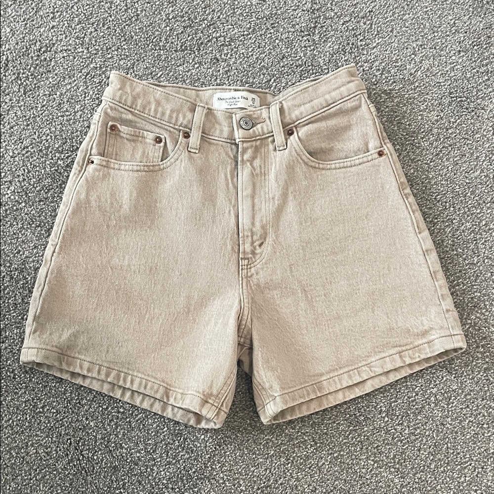 Abercrombie & Fitch Beige Jean Shorts